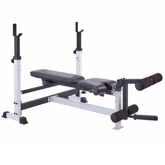 Bench press with preacher curl attachment sale