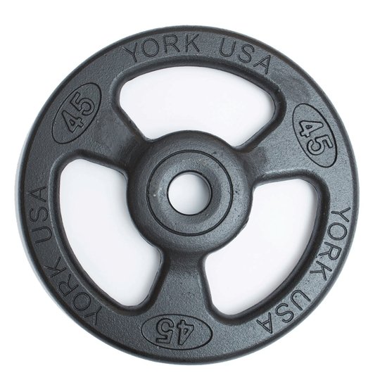 YORK 2 Iso Grip Steel Olympic Plate 2.5 lb