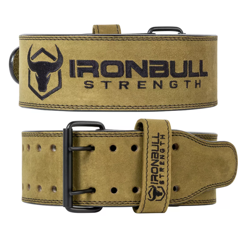 Iron Bull Strength 10mm Double Prong Power Belt Lifting Belts Iron Bull Strength Milspec Green S