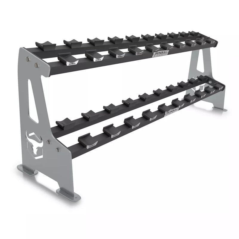 Commercial 2-Tier Dumbbell Rack Strength Iron Bull Strength Gray