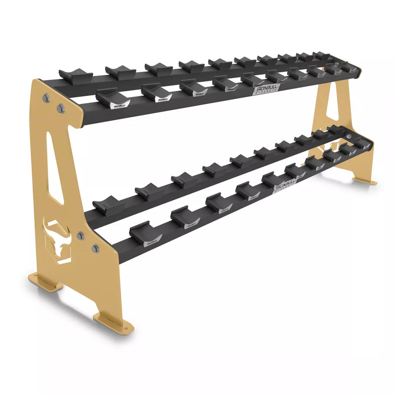 Commercial 2-Tier Dumbbell Rack Strength Iron Bull Strength Beige