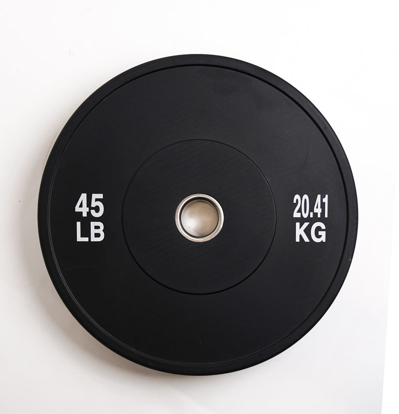 GC Training Black Bumper Weight Plate Weights Gym Concepts 45 lb