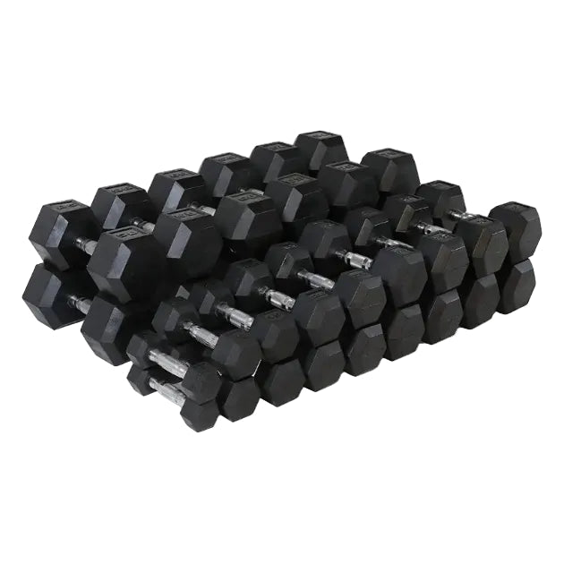 5-75LB Rubber Hex Dumbbell Set | Select Fitness Weights Select Fitness