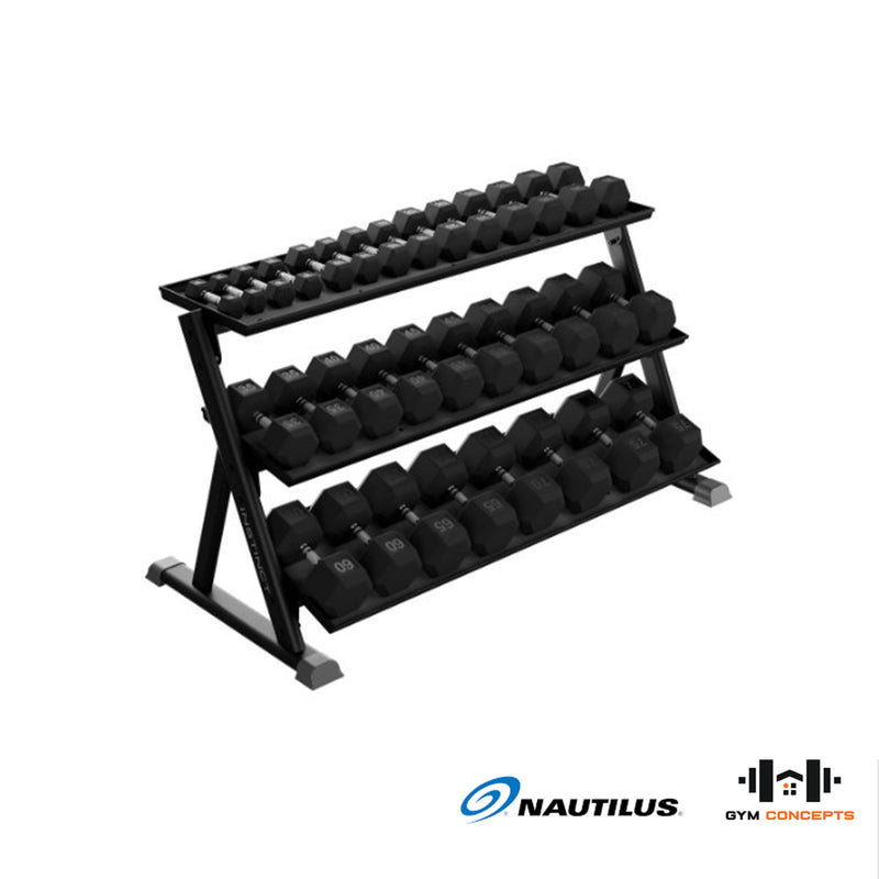 Nautilus 3-Tier Dumbbell Rack Storage Nautilus