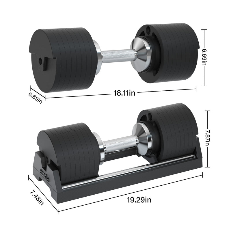 Snode Drop-proof Cast Iron Adjustable Dumbbells 80 lbs And 8 Magnet Weight Plates Bundle Weights Snode Sport   