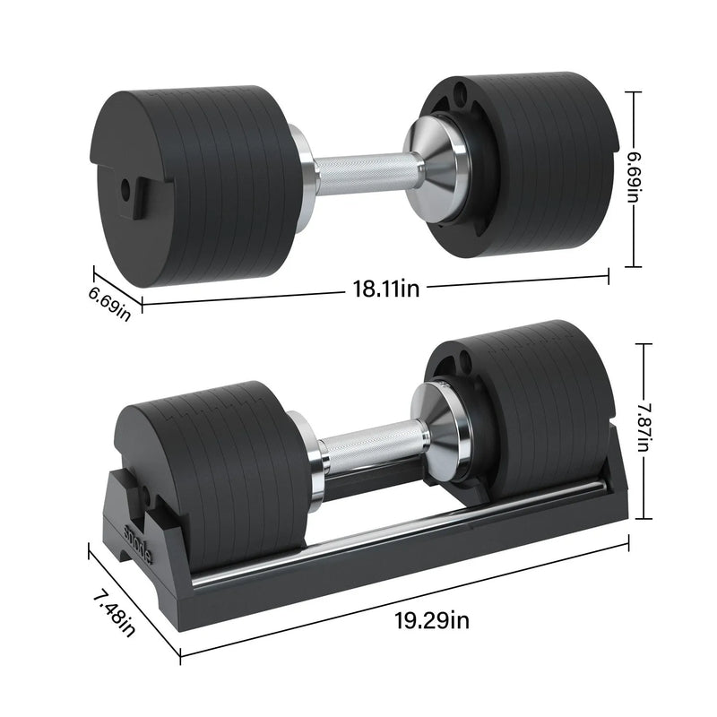 Snode Ultimate Strength Training Bundle : Adjustable Dumbbells (80 lbs)/Magnetic plates/Rack Weights Snode Sport   