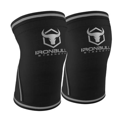 Iron Bull Strength 7mm Knee Sleeves Knee Sleeves Iron Bull Strength Black/Gray S 