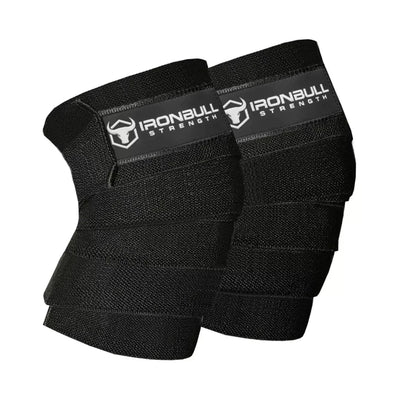 Iron Bull Strength Classic Knee Wraps Knee Wraps Iron Bull Strength Black  
