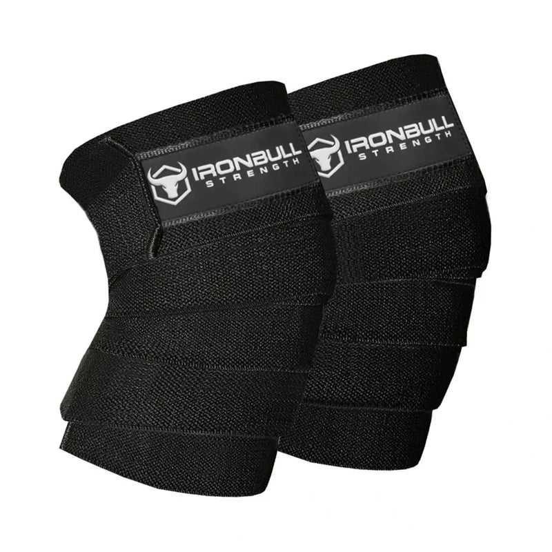 Iron Bull Strength Classic Knee Wraps Knee Wraps Iron Bull Strength Black  