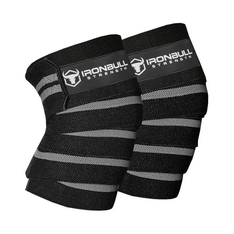 Iron Bull Strength Classic Knee Wraps Knee Wraps Iron Bull Strength Black/Gray  