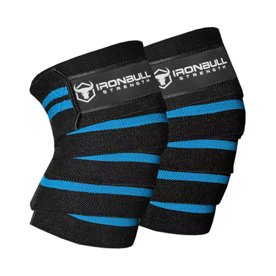 Iron Bull Strength Classic Knee Wraps Knee Wraps Iron Bull Strength Black/Olympic Blue  