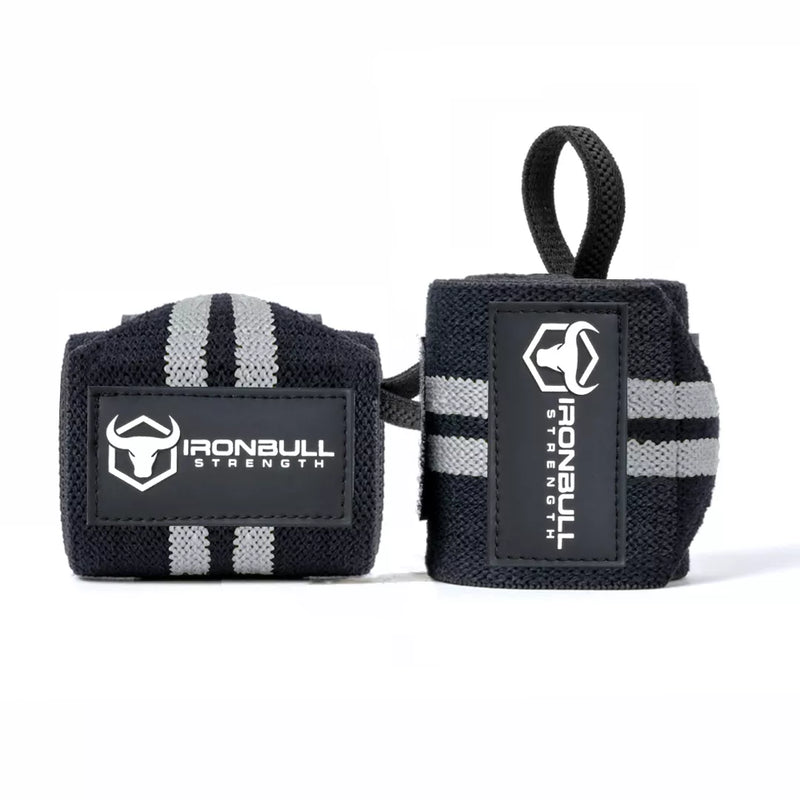 Classic Wrist Wraps Accessories Iron Bull Strength Black/Gray