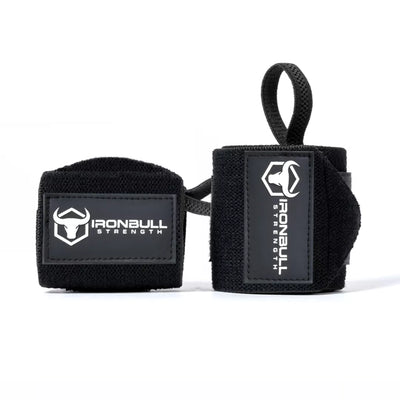 Iron Bull Strength Classic Wrist Wraps Accessories Iron Bull Strength Black