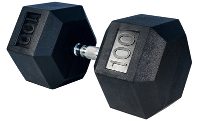 Premium Rubber Hex Dumbbell Weights Select Fitness 100 lbs  