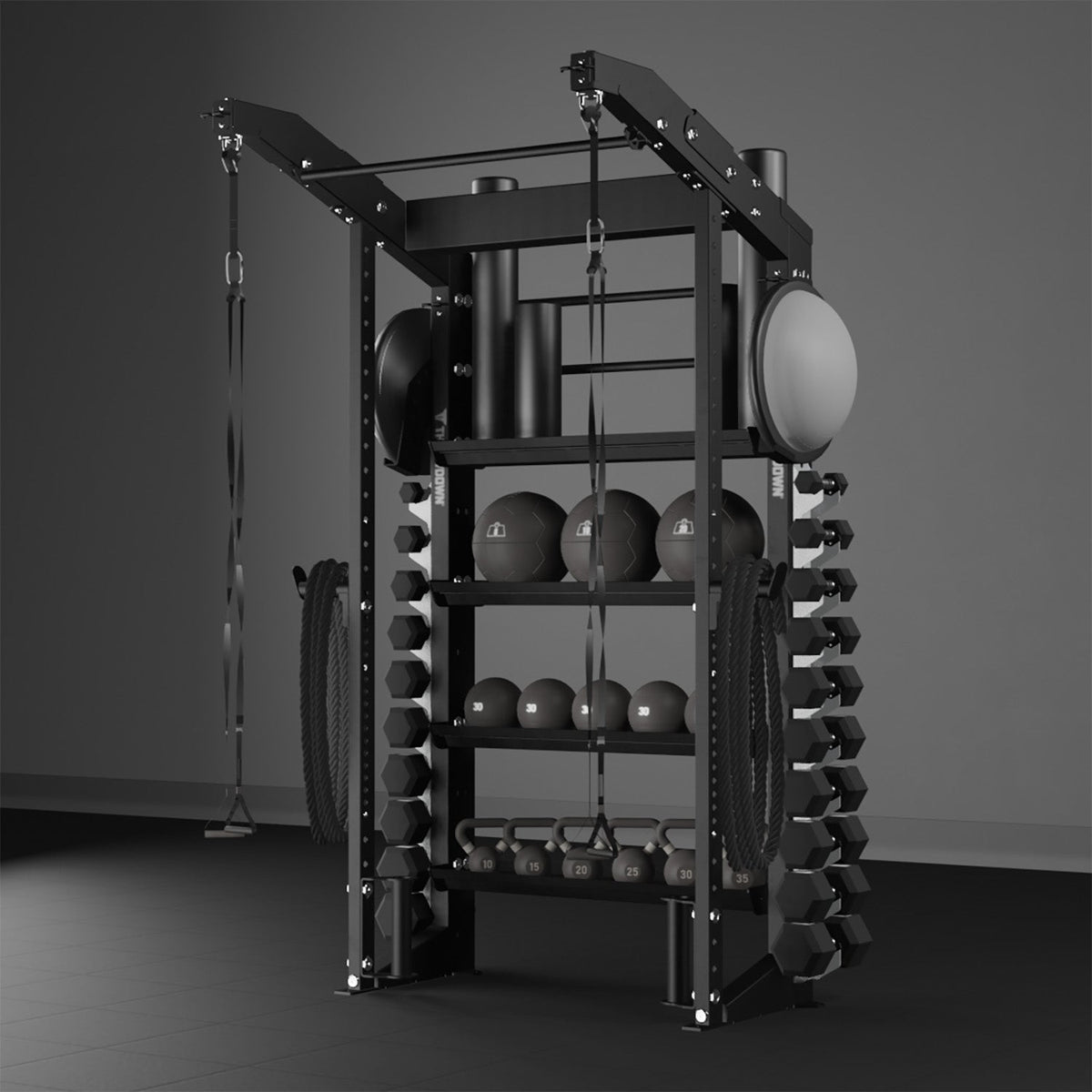 Throwdown Alpha XTC Functional Core Station, black frame (-60); optional accessories not included.
