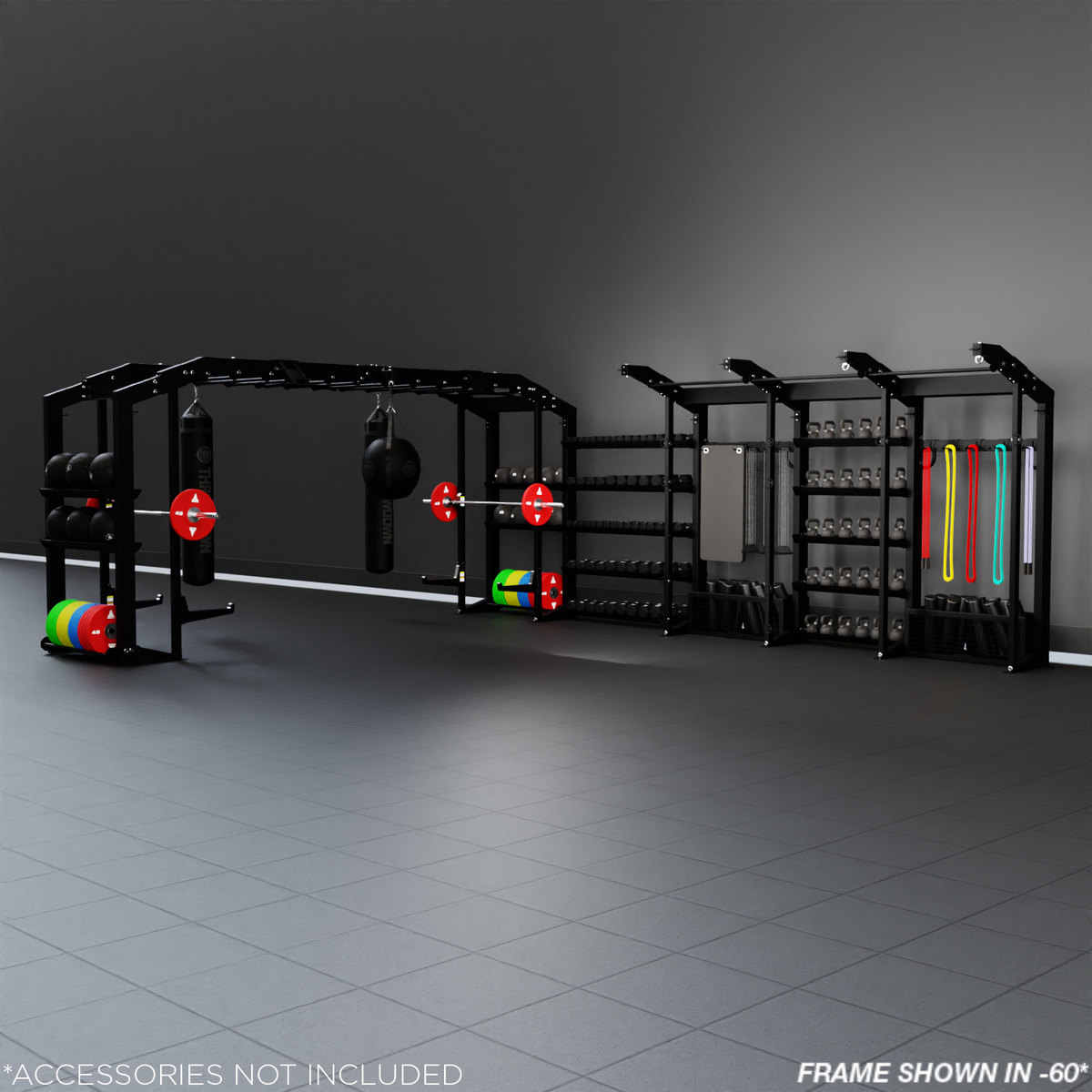 Throwdown Alpha XTC Personal Training Center black (-60); weights and accessories pictured are not included.