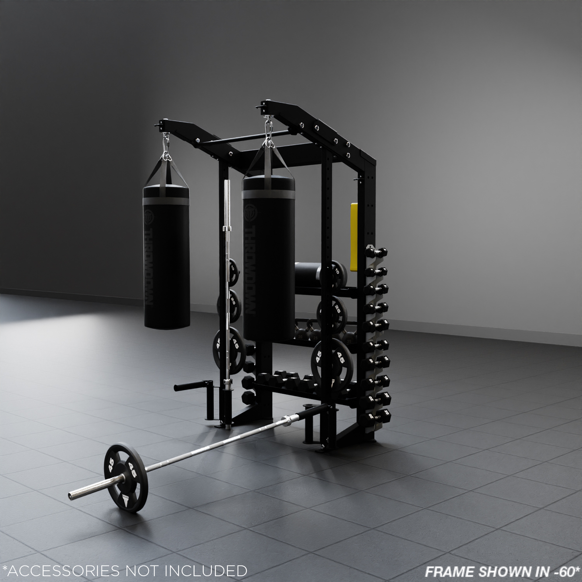 Throwdown Alpha XTC Functional Strength Station, black frame (-60); optional accessories not included.