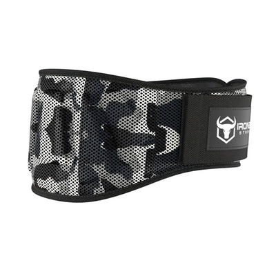 Iron Bull Strength 6" Reinforced Nylon Lifting Belt Lifting Belts Iron Bull Strength Camo Gray S