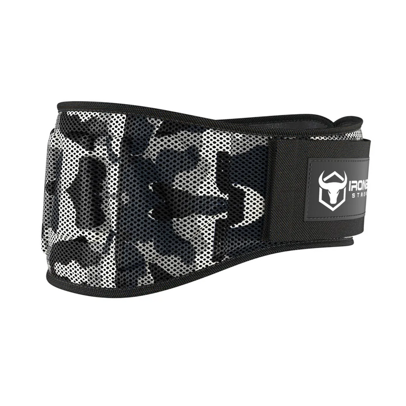 Iron Bull Strength 6" Reinforced Nylon Lifting Belt Lifting Belts Iron Bull Strength Camo Gray S