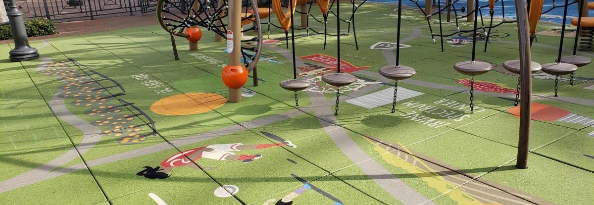 Ecore PlayGuard 63.5mm Molded Rubber Playground Tile - Gym Concepts