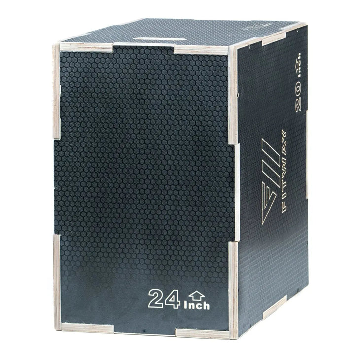 FitWay 3 in 1 Non-Slip Wood Plyo Box 16 x 20 x 24 Inch Strength &amp; Conditioning FitWay Fitness