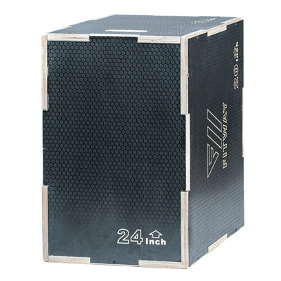 FitWay 3 in 1 Non-Slip Wood Plyo Box 16 x 20 x 24 Inch Strength & Conditioning FitWay Fitness