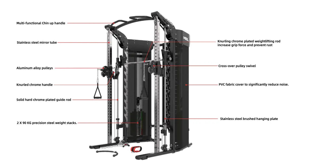 FTS-9H All In One Smith Machine Strength Gym Concepts