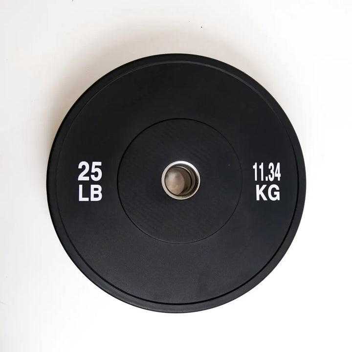 Gym Concepts Training Black Bumper Weight Plate Weights Gym Concepts 25 lb