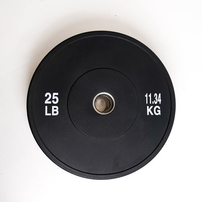 Gym Concepts Training Black Bumper Weight Plate Weights Gym Concepts 25 lb