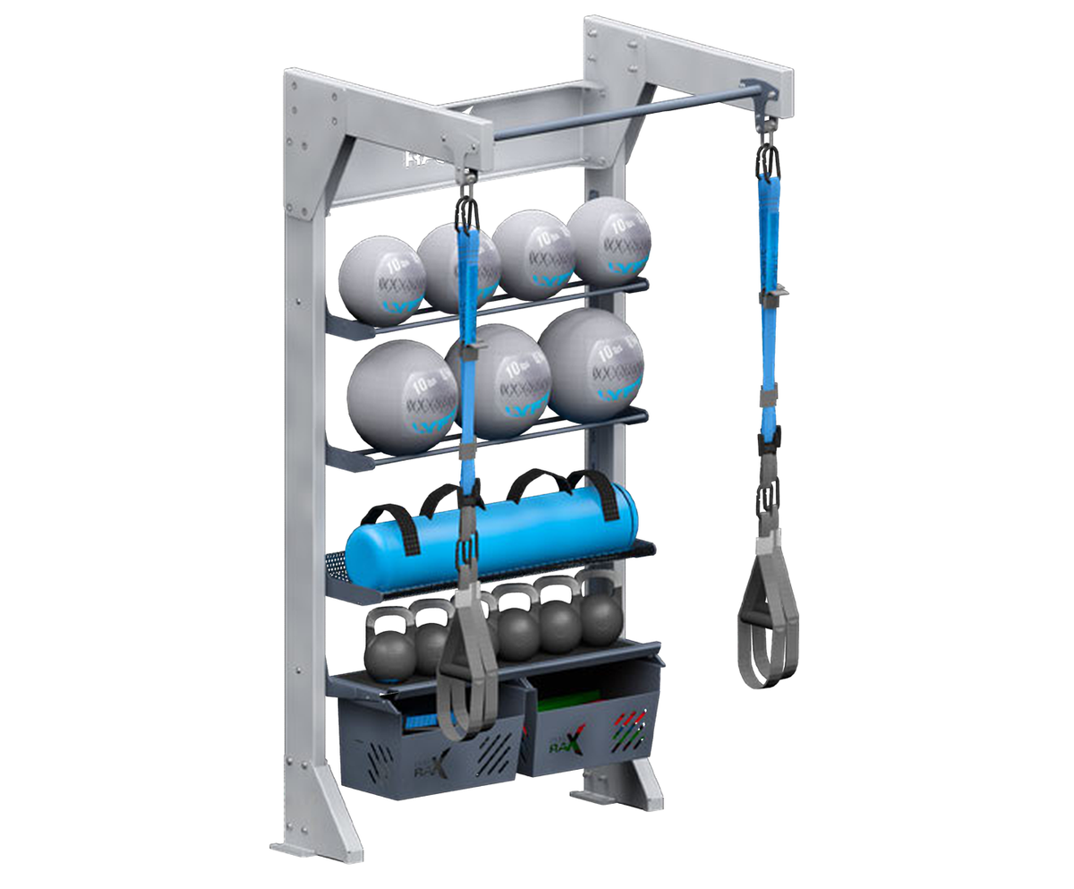 GR-SISB-L Gym Rax loaded single suspension bay manufacturer rendering
