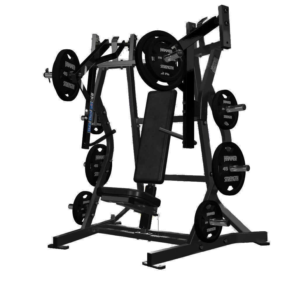 Hammer Strength Plate Loaded Iso-Lateral Bench Press — Horizontal Handles Commercial Hammer Strength
