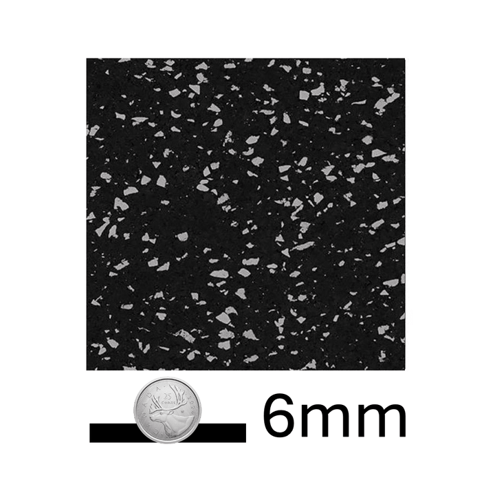 Interlocking Rubber Tile - 23" x 23" - 6mm | GymGrounds Flooring GymGrounds Gray