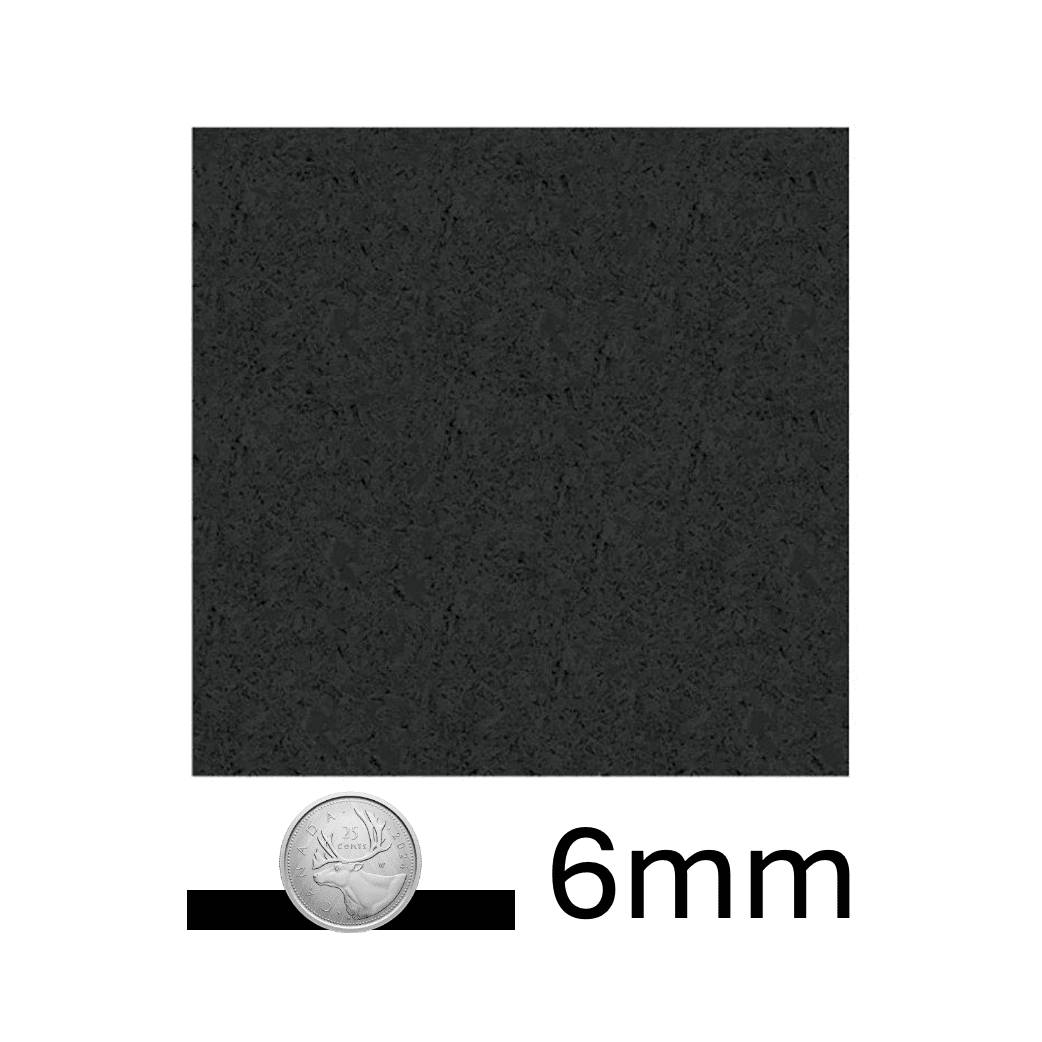 Interlocking Rubber Tile - 23" x 23" - 6mm | GymGrounds Flooring GymGrounds Black