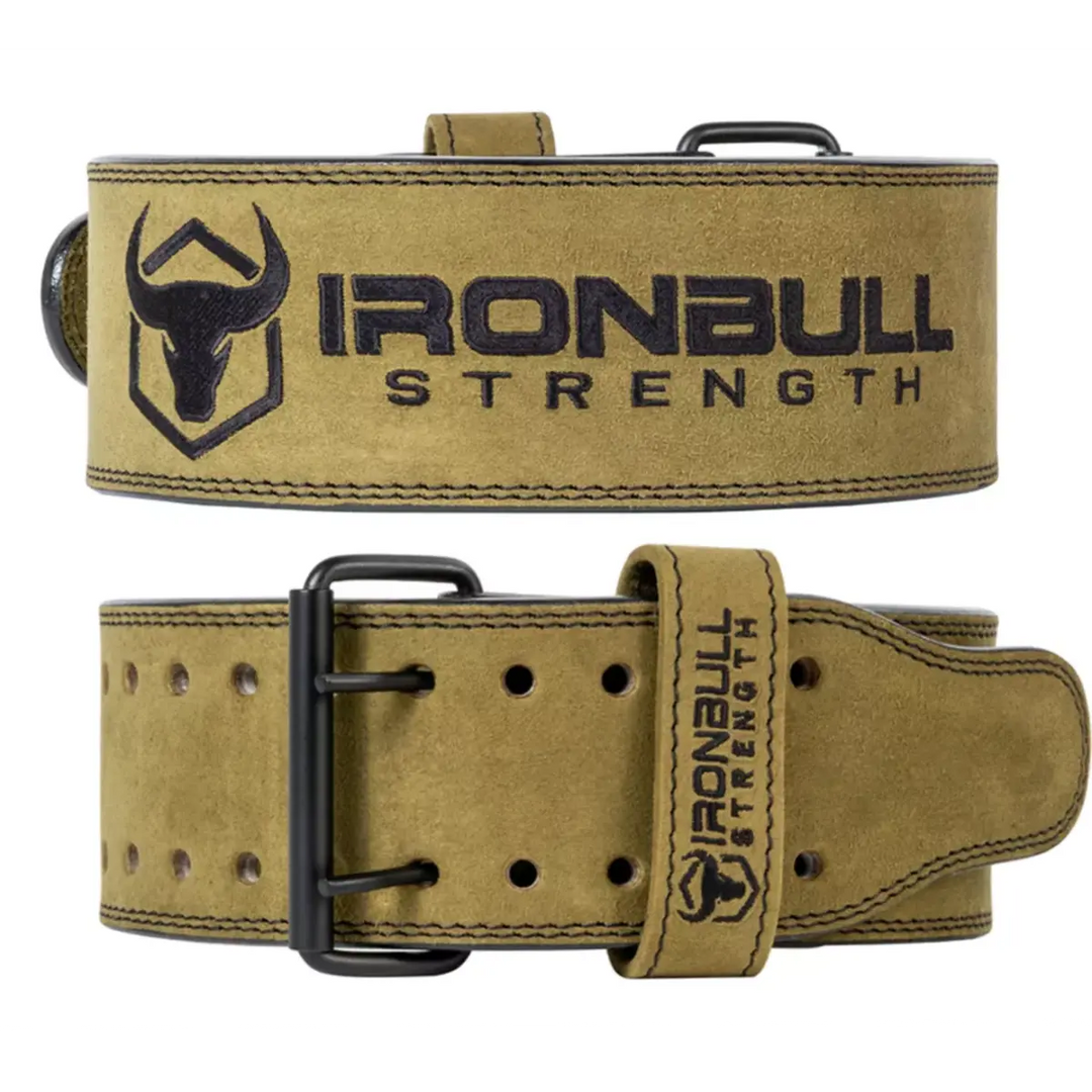 Iron Bull Strength 10mm Double Prong Power Belt Lifting Belts Iron Bull Strength Milspec Green S