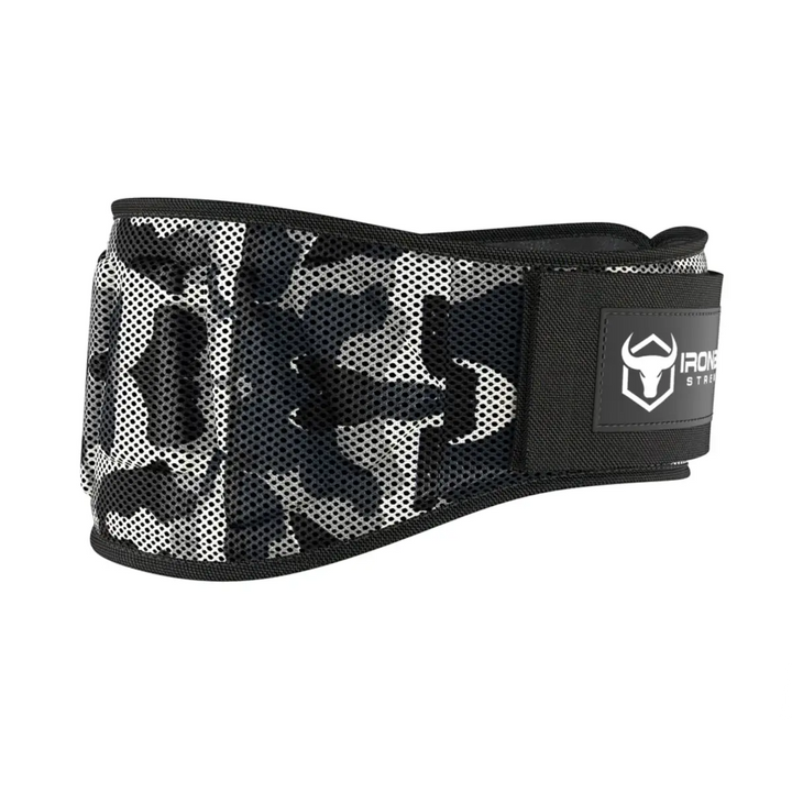 Iron Bull Strength 6" Reinforced Nylon Lifting Belt Lifting Belts Iron Bull Strength Camo Gray S
