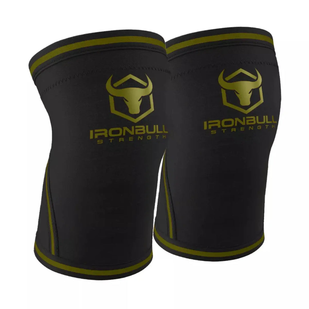 Iron Bull Strength 7mm Knee Sleeves Knee Sleeves Iron Bull Strength Black/Milspec Green S
