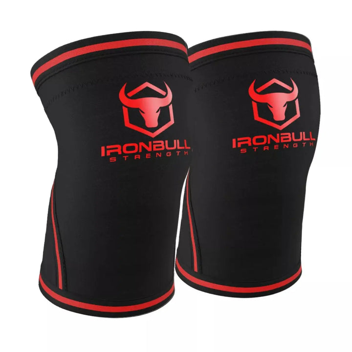 Iron Bull Strength 7mm Knee Sleeves Knee Sleeves Iron Bull Strength Black/Red S