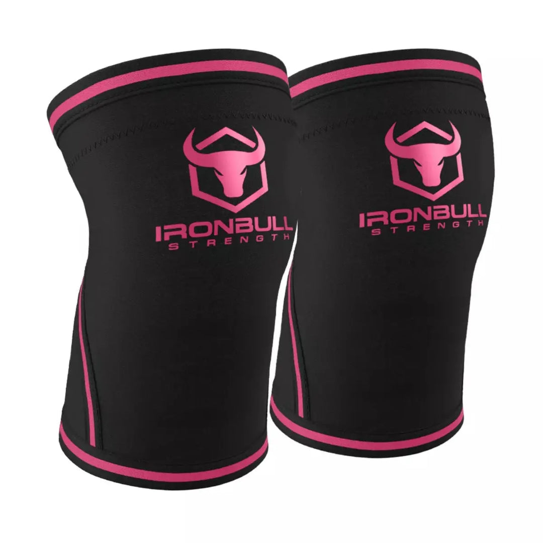 Iron Bull Strength 7mm Knee Sleeves Knee Sleeves Iron Bull Strength Black/Pink S