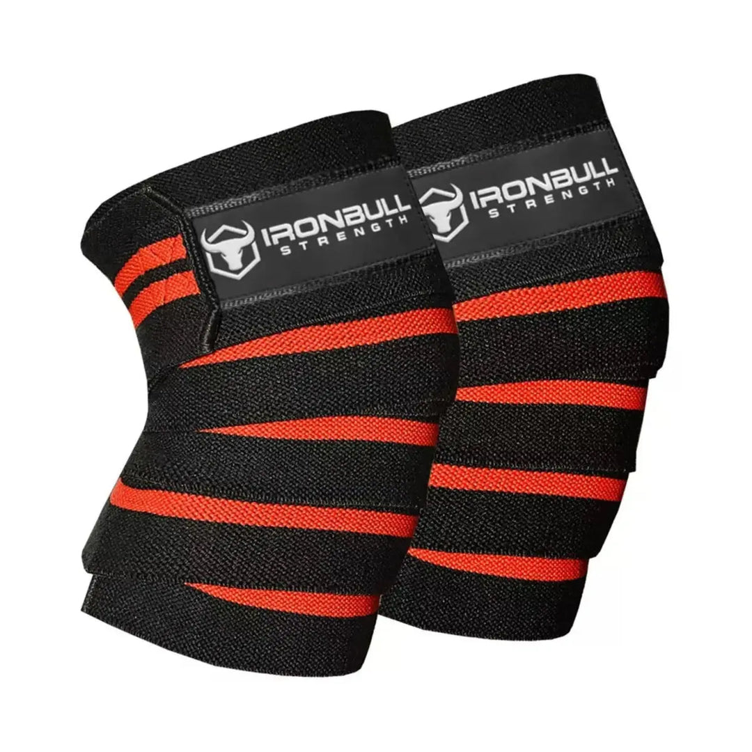 Iron Bull Strength Classic Knee Wraps Knee Wraps Iron Bull Strength Black/Red