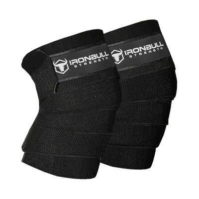 Iron Bull Strength Classic Knee Wraps Knee Wraps Iron Bull Strength Black