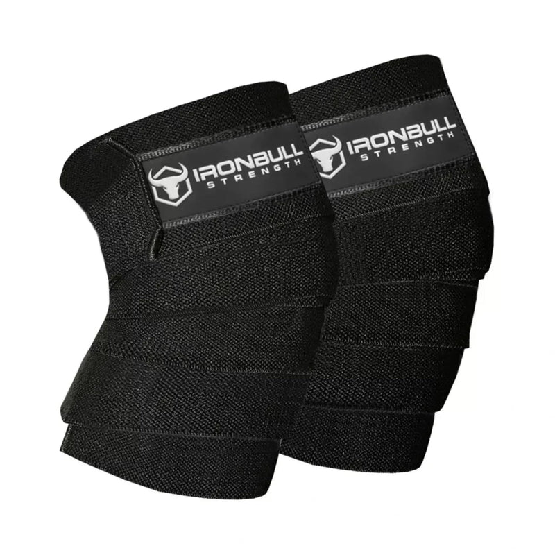Iron Bull Strength Classic Knee Wraps Knee Wraps Iron Bull Strength Black