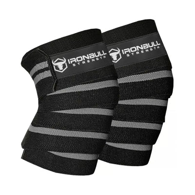 Iron Bull Strength Classic Knee Wraps Knee Wraps Iron Bull Strength Black/Gray