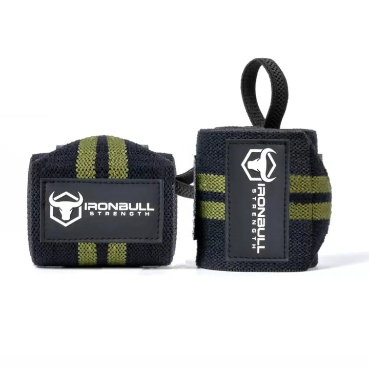 Iron Bull Strength Classic Wrist Wraps Accessories Iron Bull Strength Black/Milspec Green