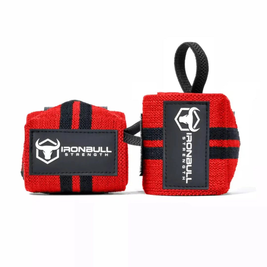 Iron Bull Strength Classic Wrist Wraps Accessories Iron Bull Strength Red