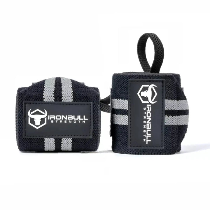 Iron Bull Strength Classic Wrist Wraps Accessories Iron Bull Strength Black/Gray