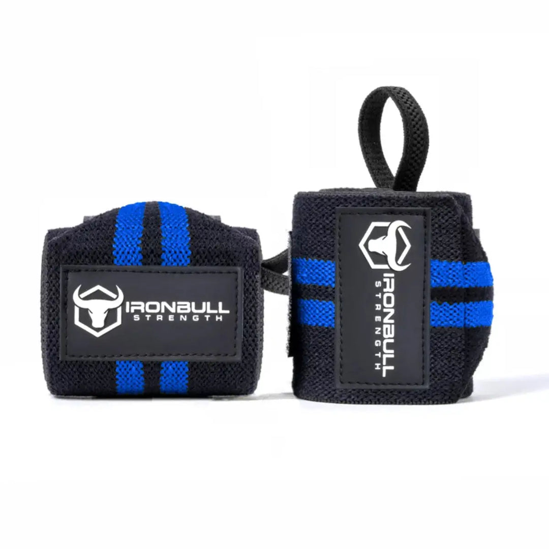 Iron Bull Strength Classic Wrist Wraps Accessories Iron Bull Strength Black/Blue