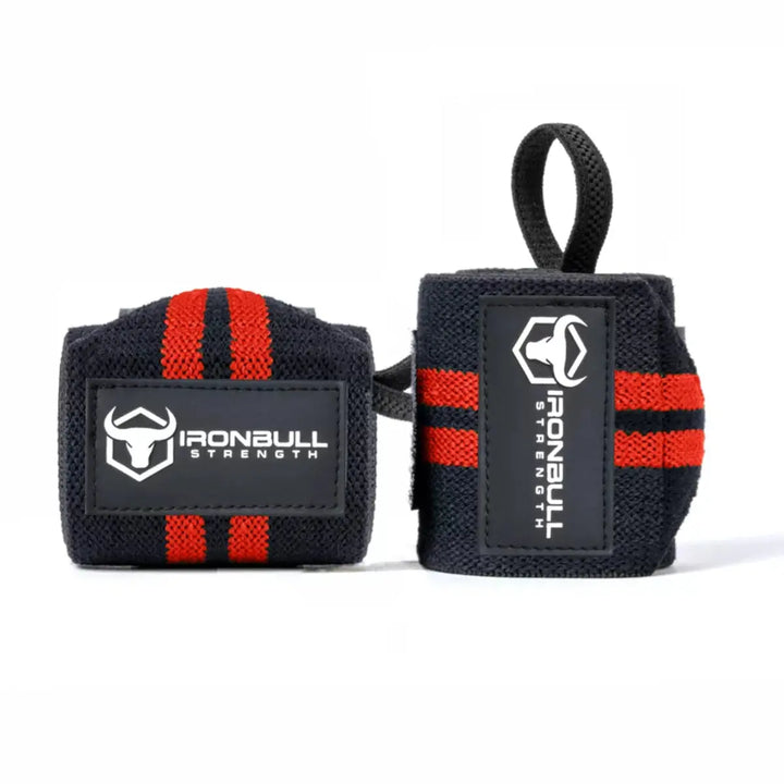 Iron Bull Strength Classic Wrist Wraps Accessories Iron Bull Strength Black/Red