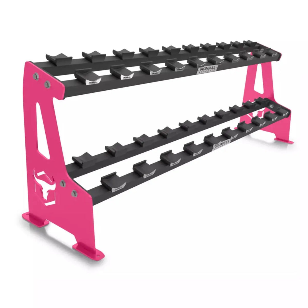 Iron Bull Strength Commercial 2-Tier Dumbbell Rack Strength Iron Bull Strength Pink