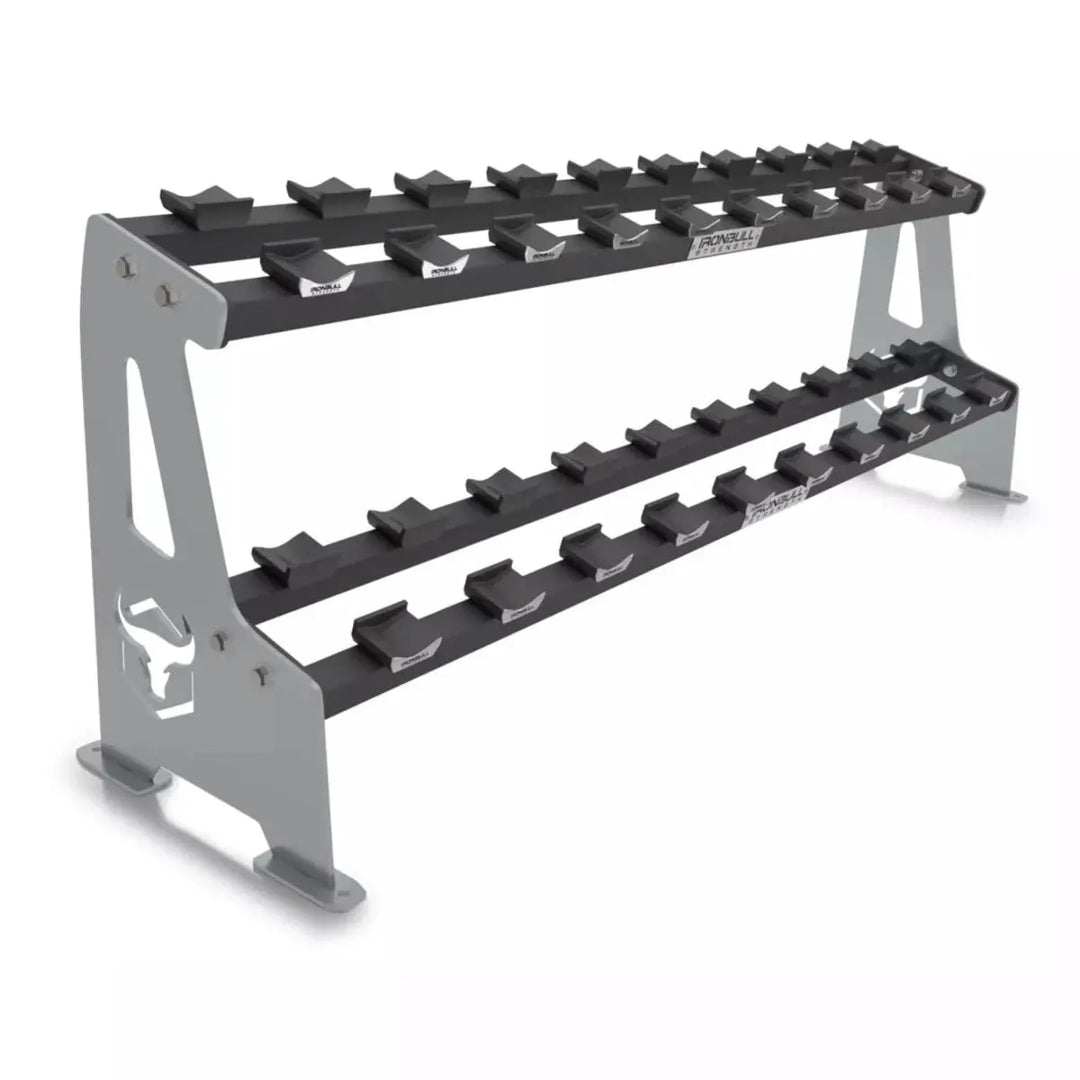 Iron Bull Strength Commercial 2-Tier Dumbbell Rack Strength Iron Bull Strength Gray