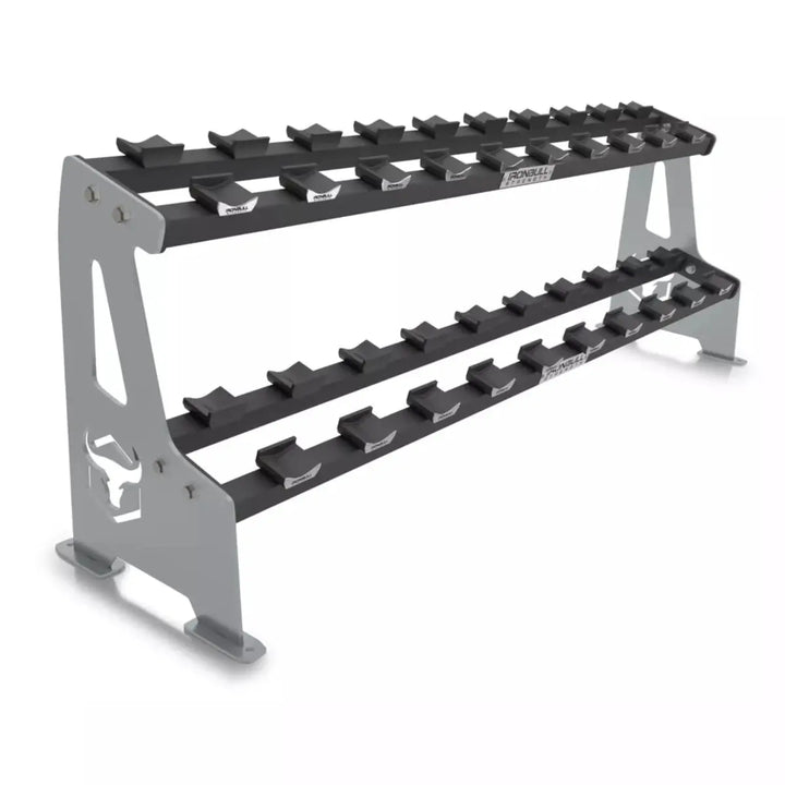 Iron Bull Strength Commercial 2-Tier Dumbbell Rack Strength Iron Bull Strength Gray